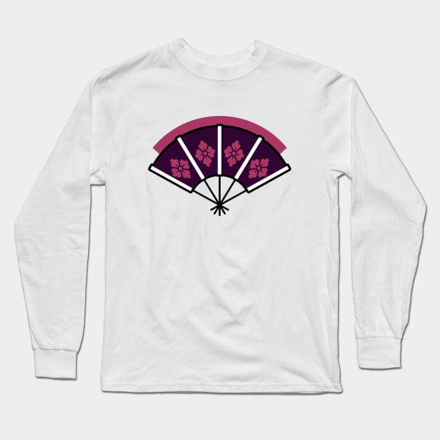 Japanese Fan Design Long Sleeve T-Shirt by New East 